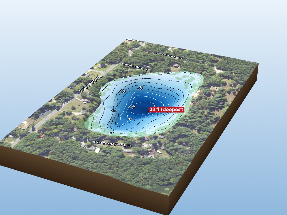Depth map of Lake Eleanor