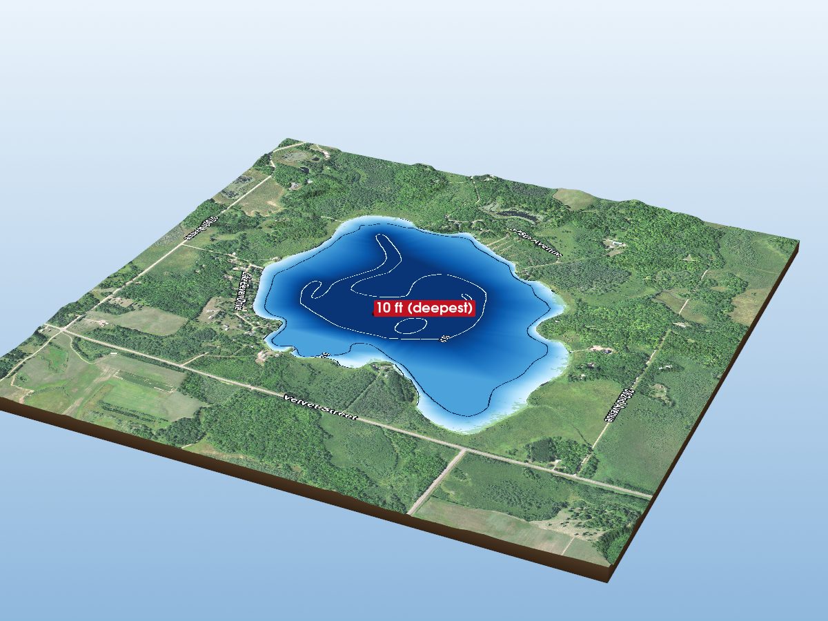 Depth map of Lake Eleven