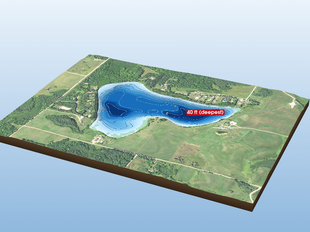 Depth map of Lake Eleven