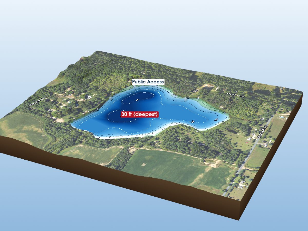Depth map of Lake Eleven