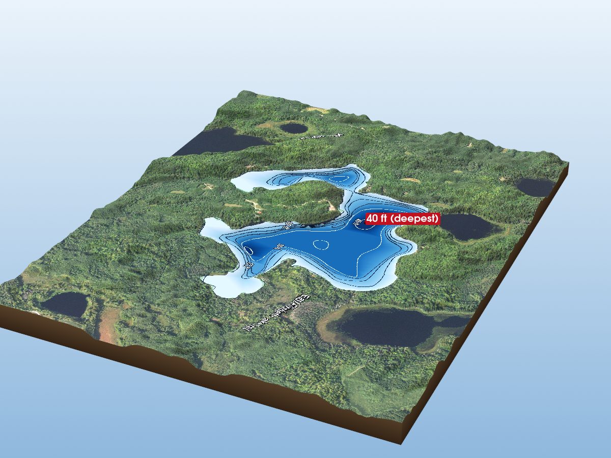 Depth map of Lake Elizabeth