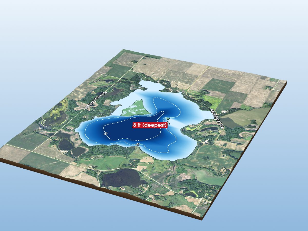 Depth map of Lake Elizabeth (Main Lake)