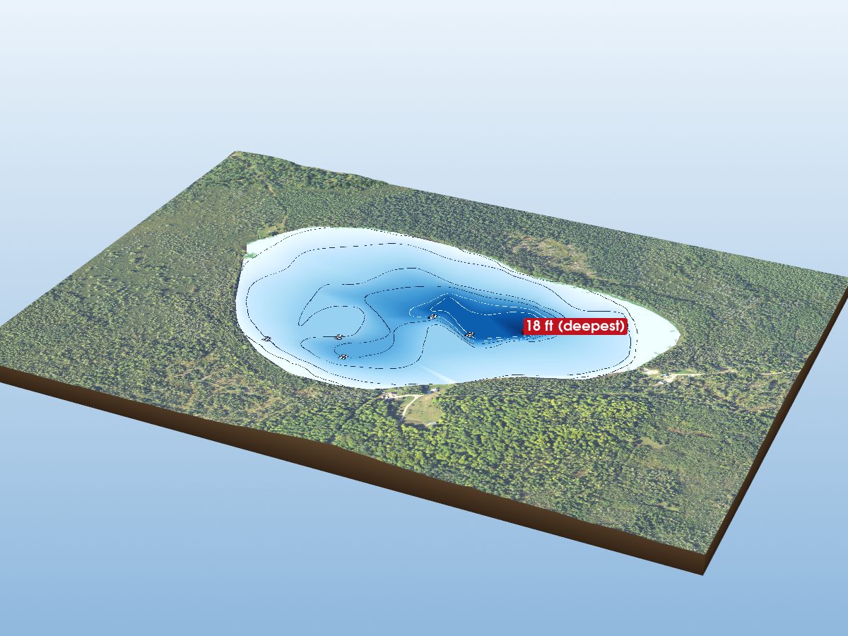 Depth map of Lake Ella