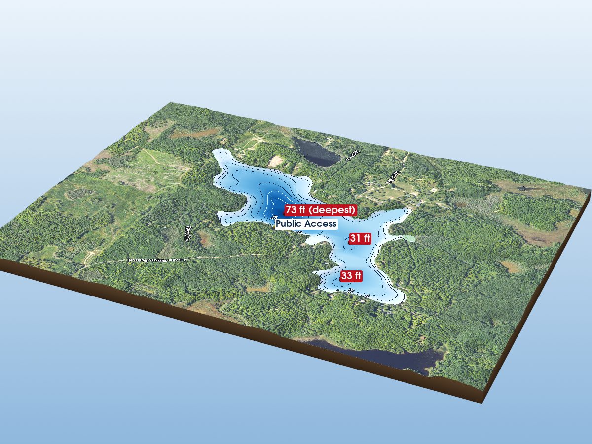 Depth map of Lake Ellen