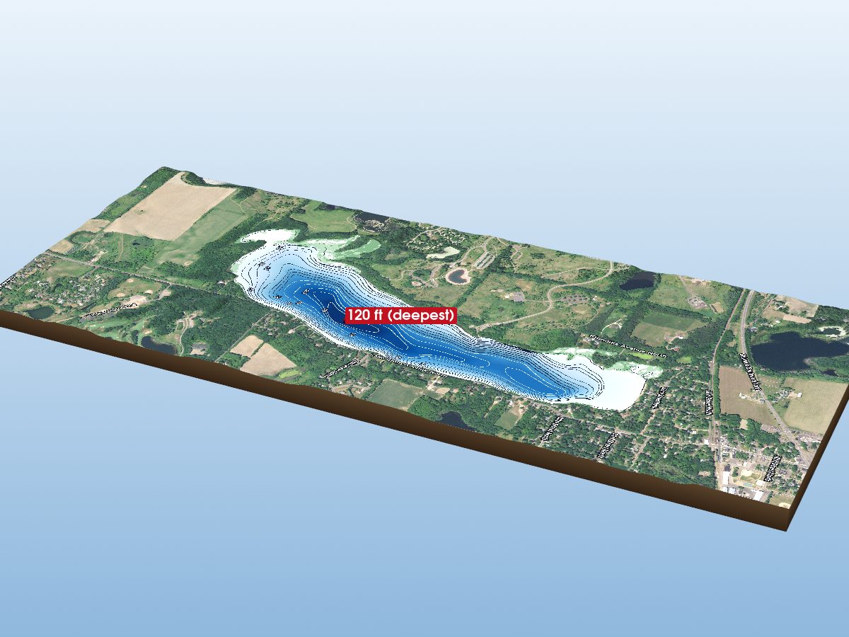 Depth map of Lake Elmo