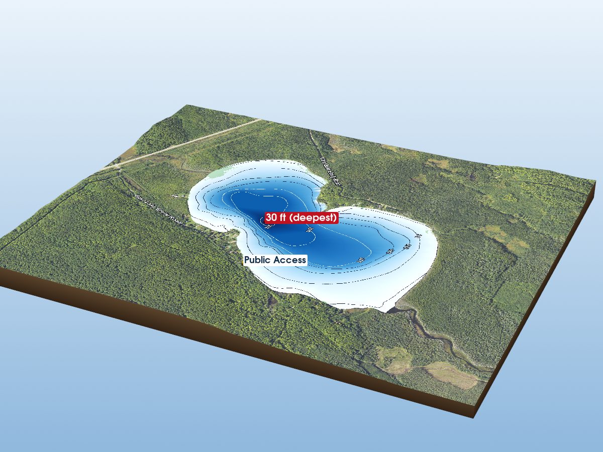 Depth map of Lake Emily