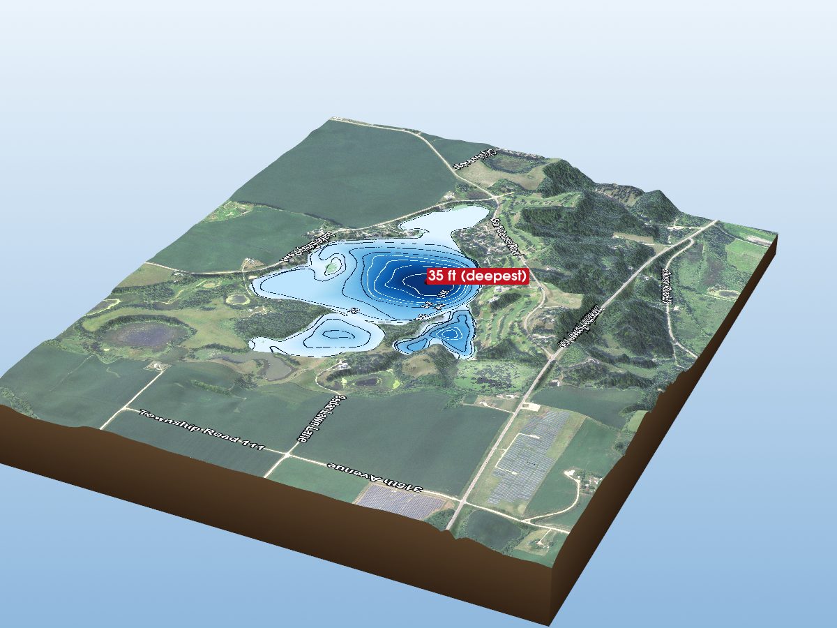 Depth map of Lake Emily