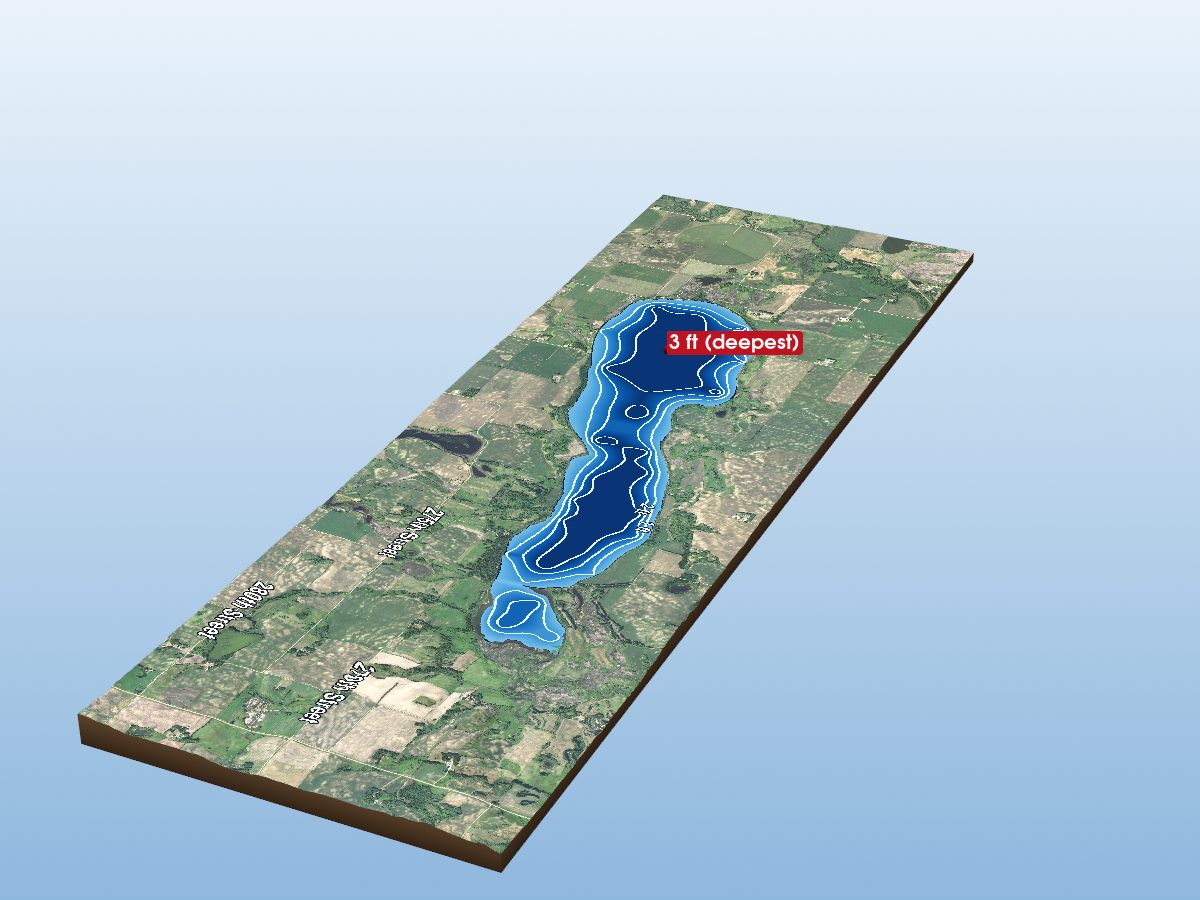 Depth map of Lake Emily
