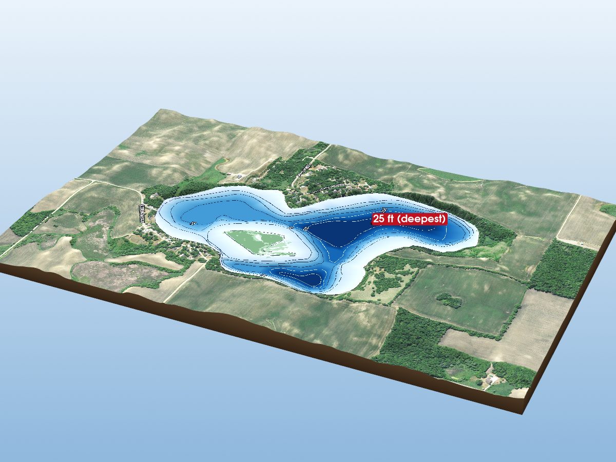 Depth map of Lake Erie