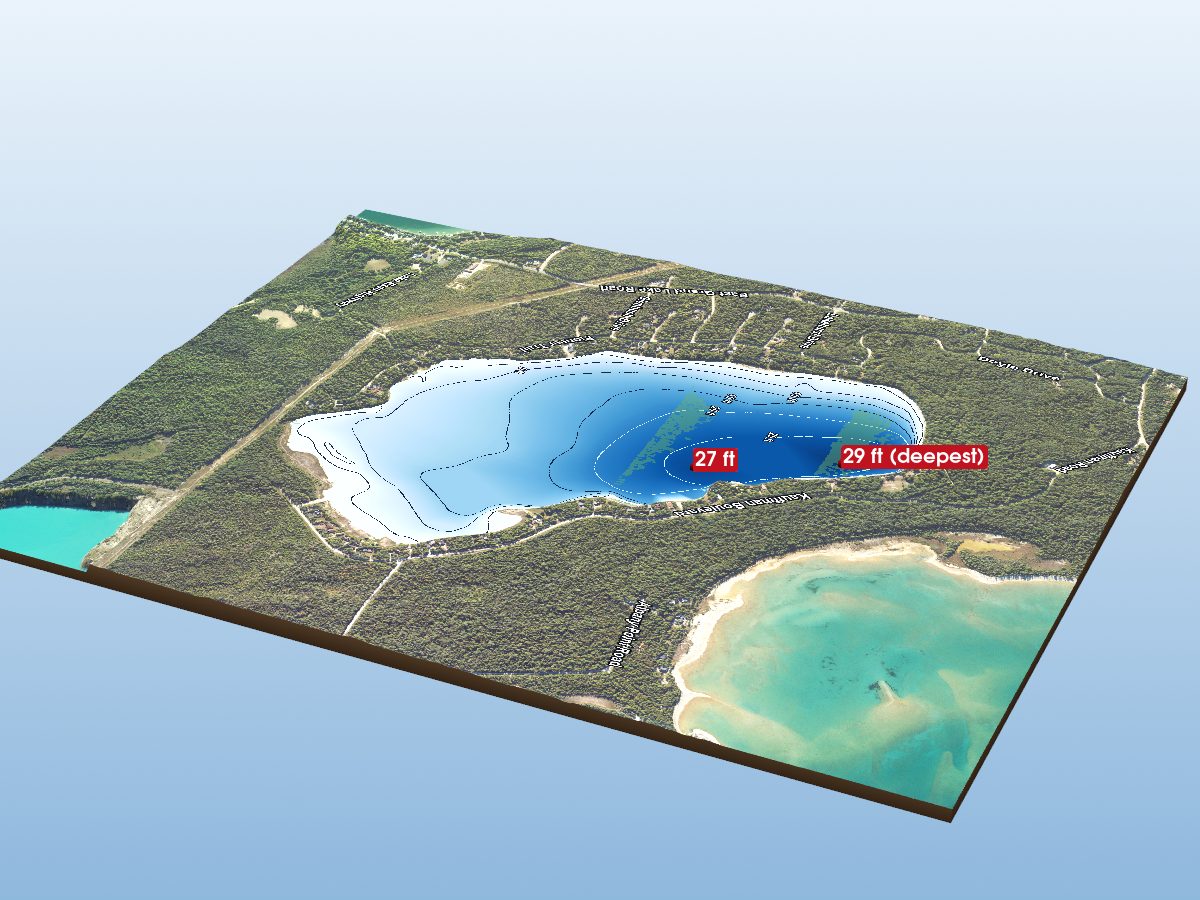Depth map of Lake Esau