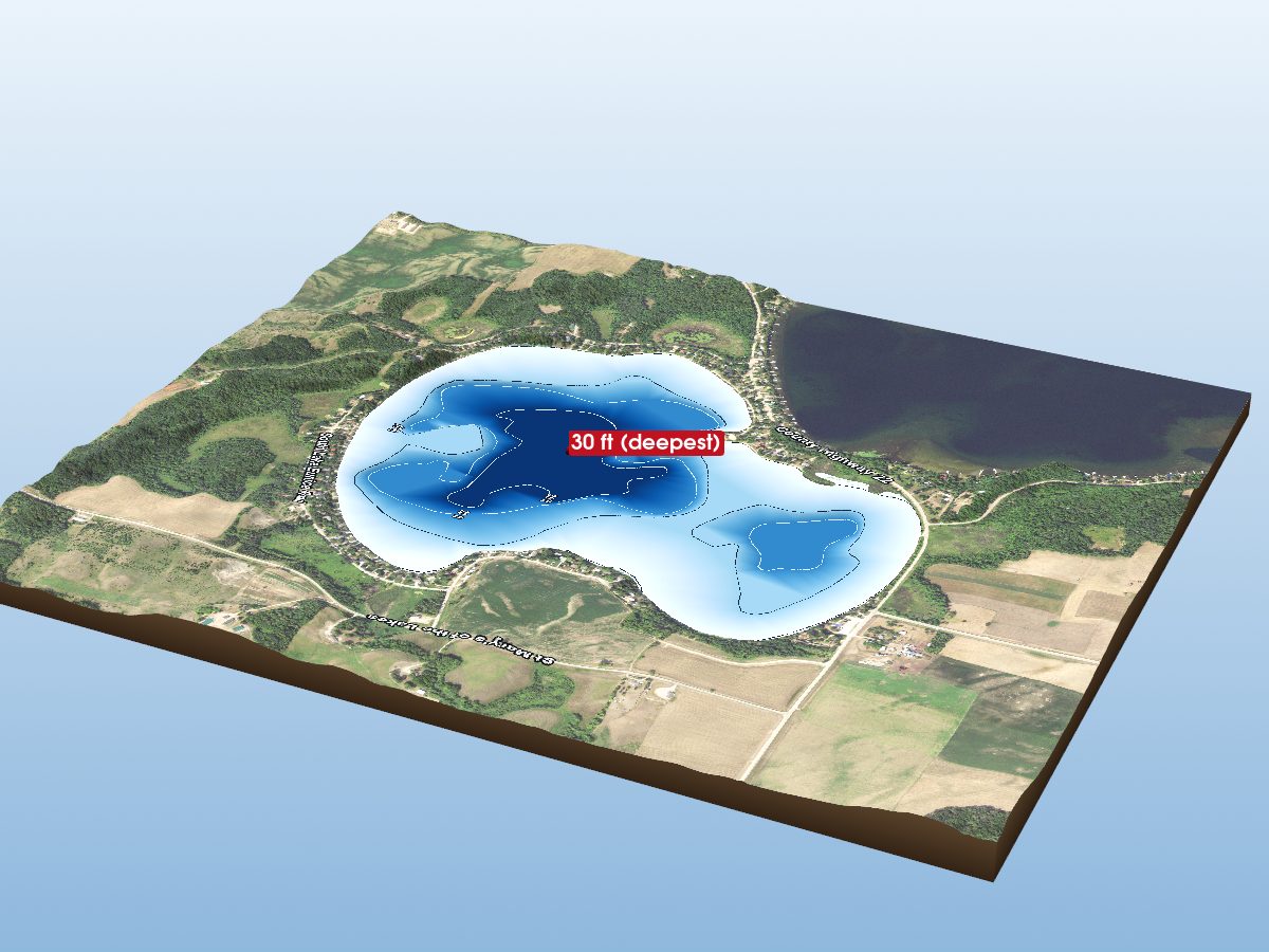 Depth map of Lake Eunice