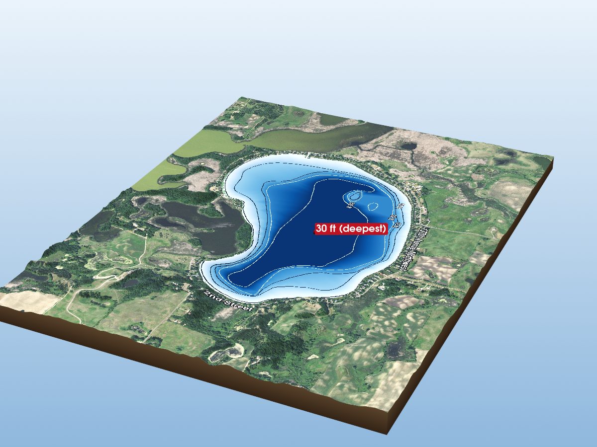 Depth map of Lake Florida