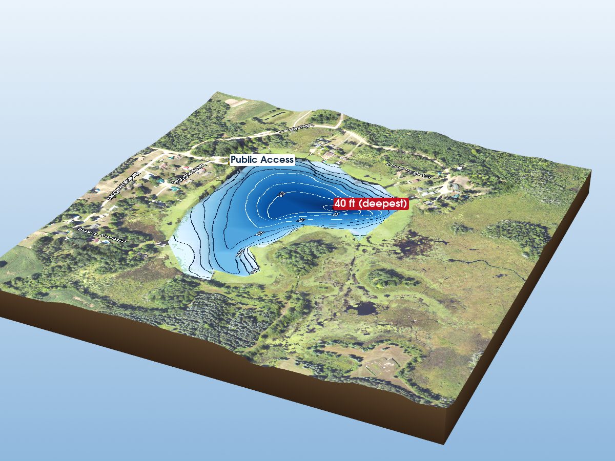 Depth map of Lake Four