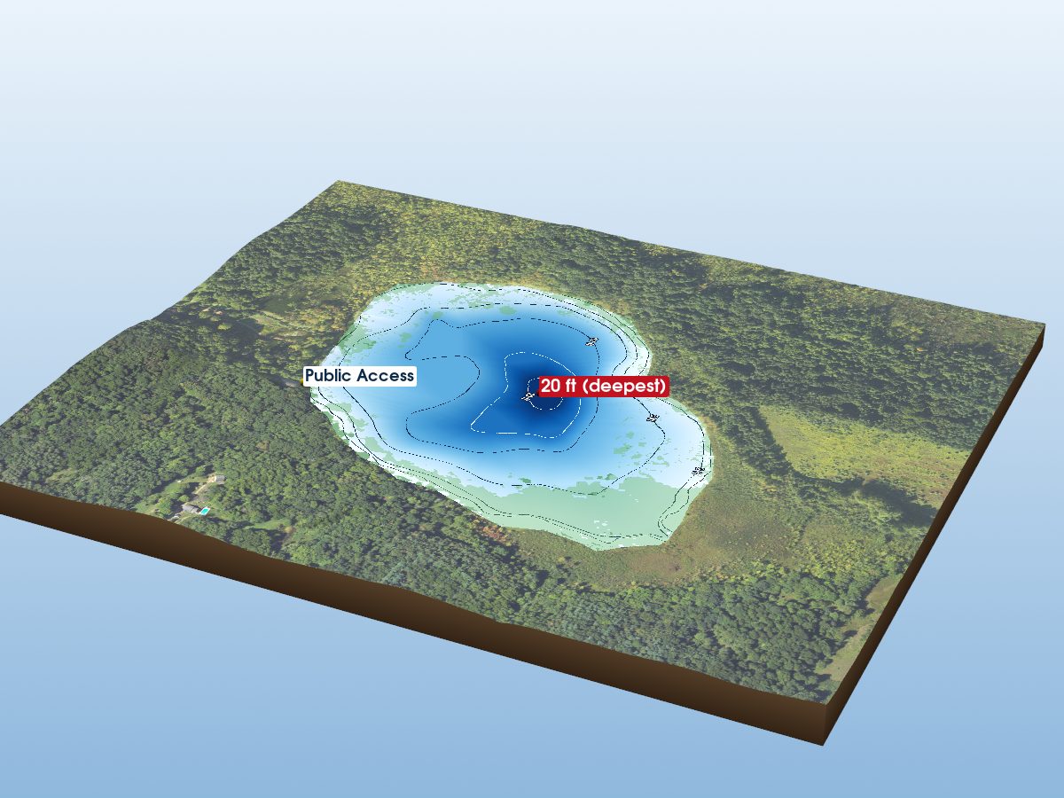 Depth map of Lake Fourteen