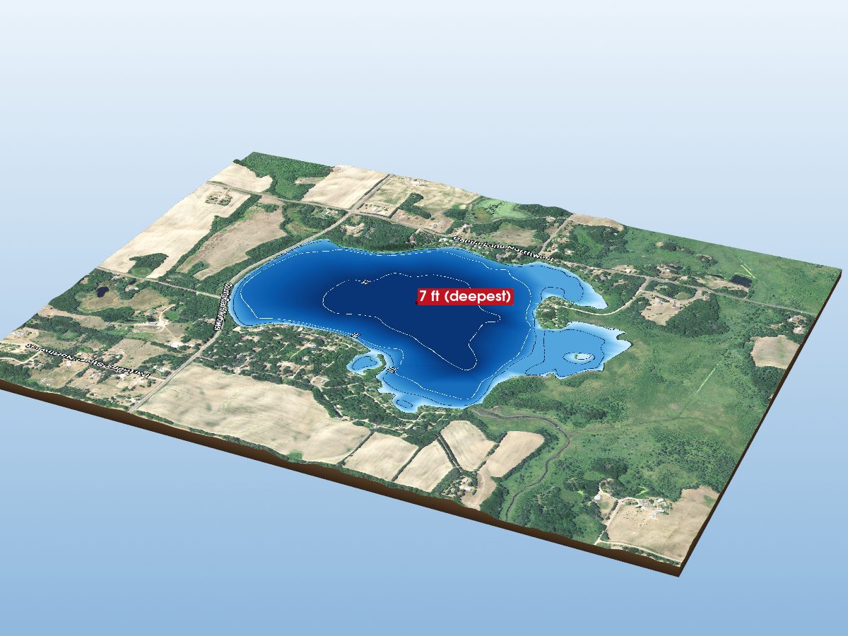 Depth map of Lake Francis