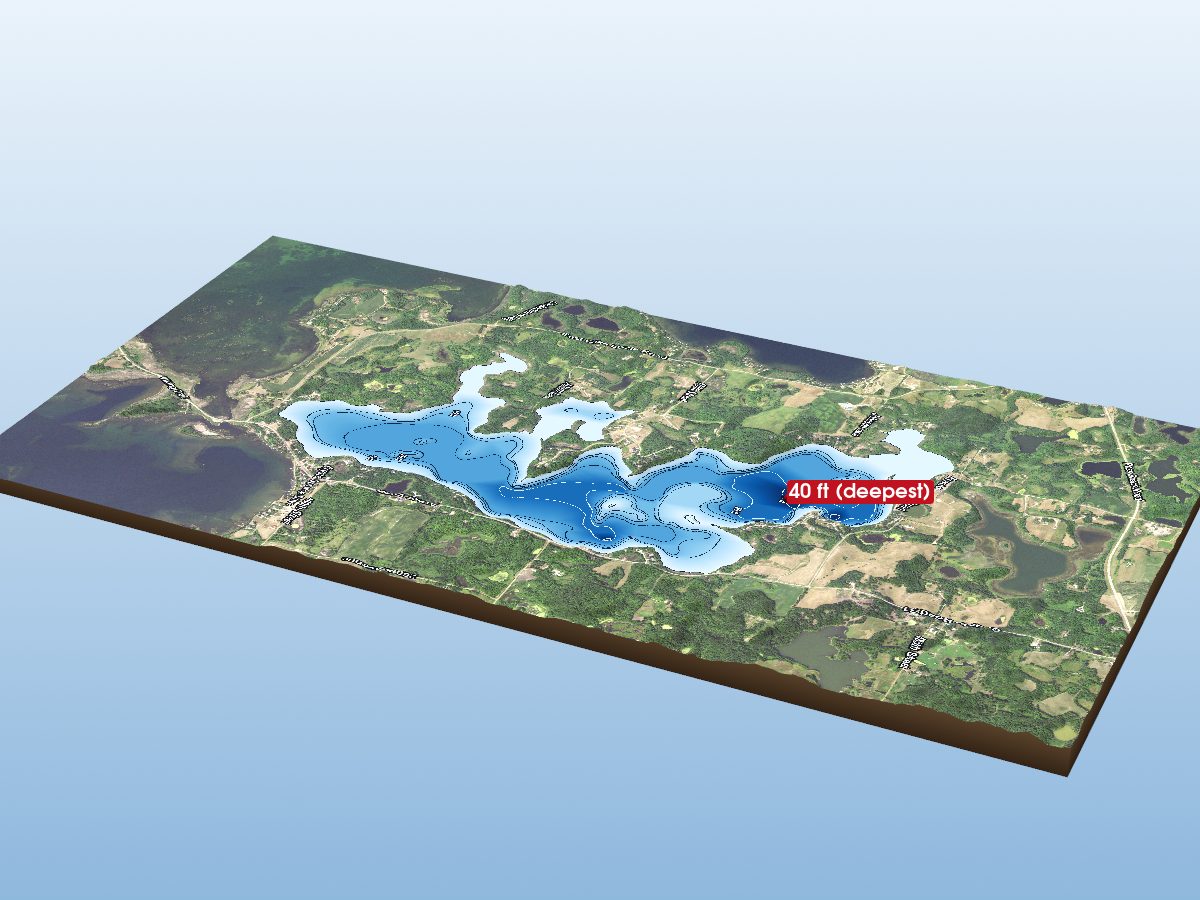 Depth map of Lake Franklin