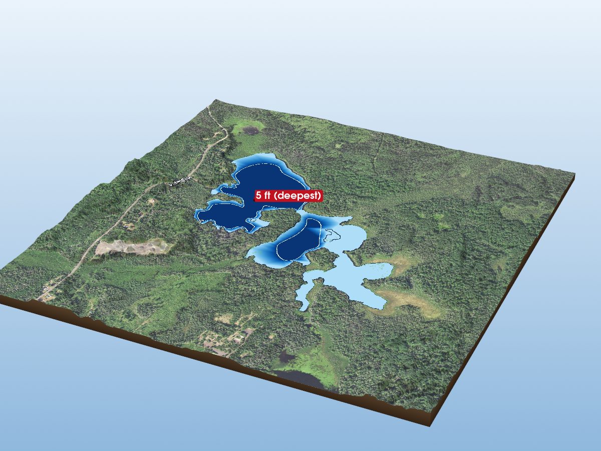 Depth map of Lake Gegoka
