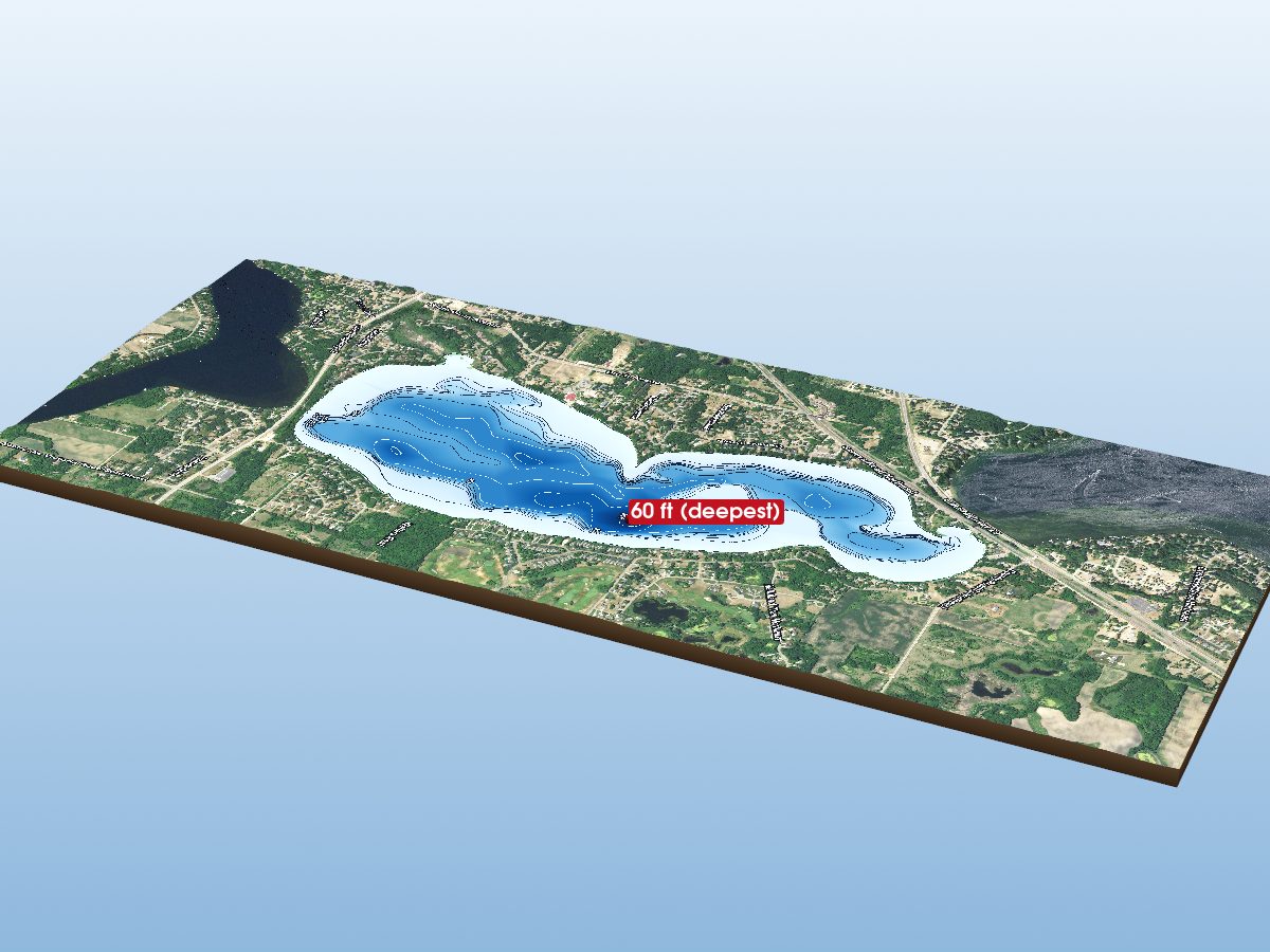 Depth map of Lake Geneva