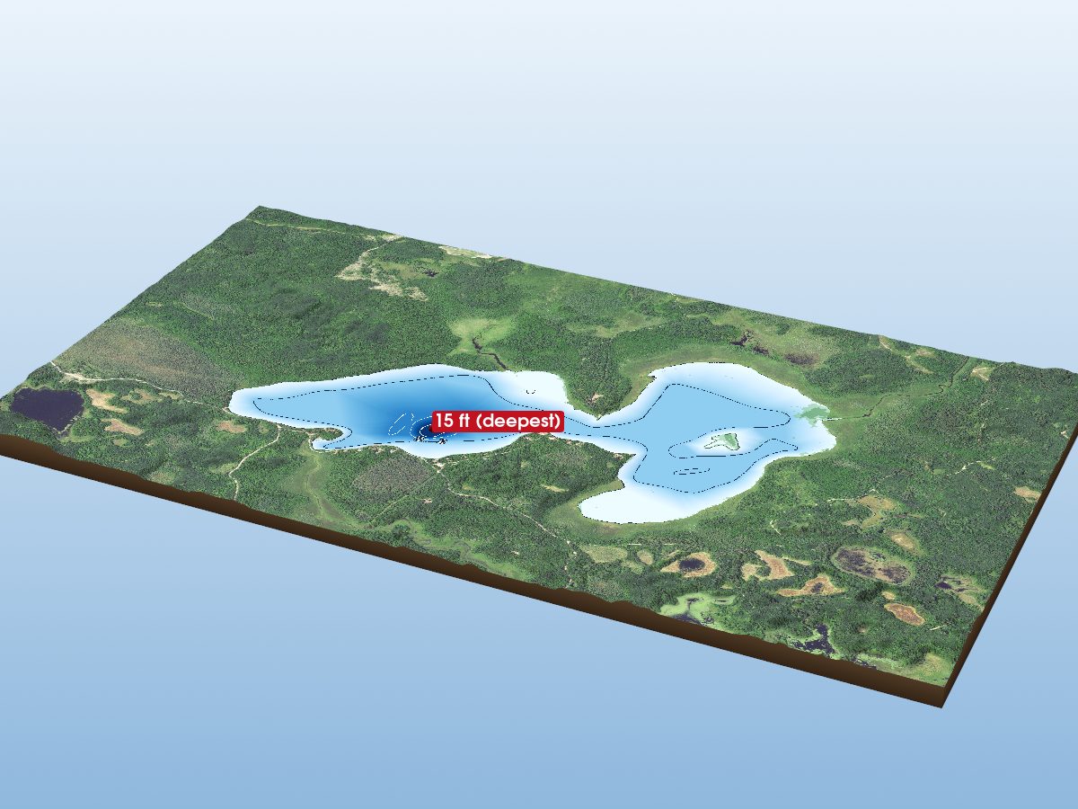 Depth map of Lake George