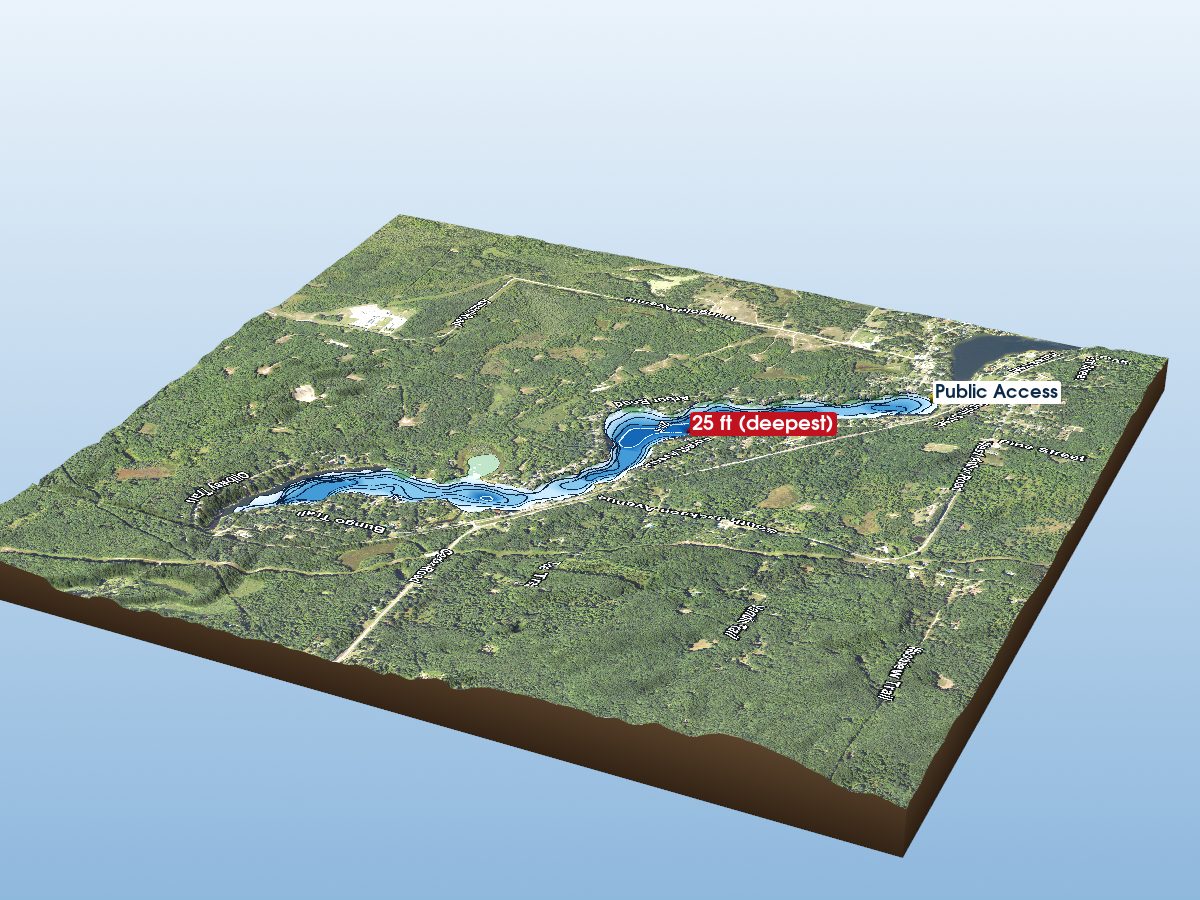 Depth map of Lake George
