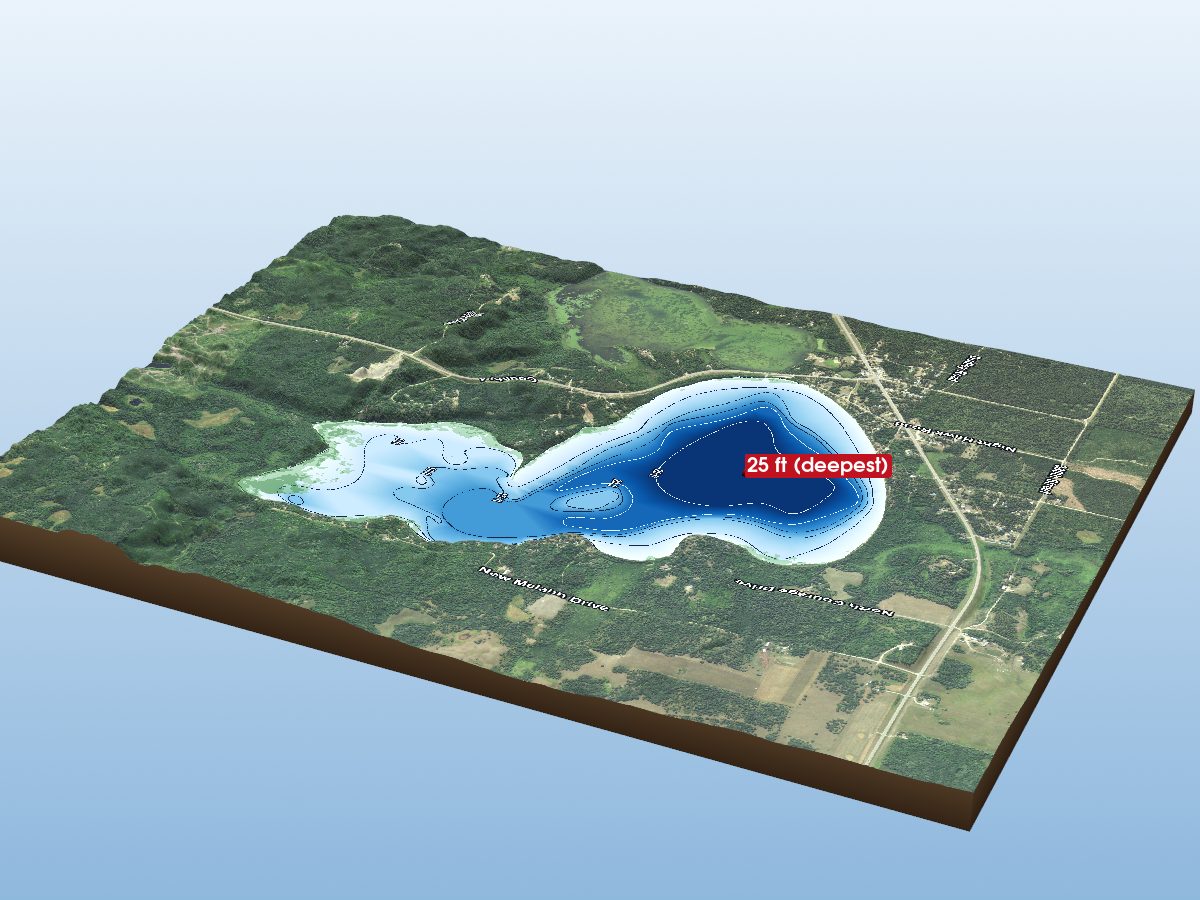 Depth map of Lake George