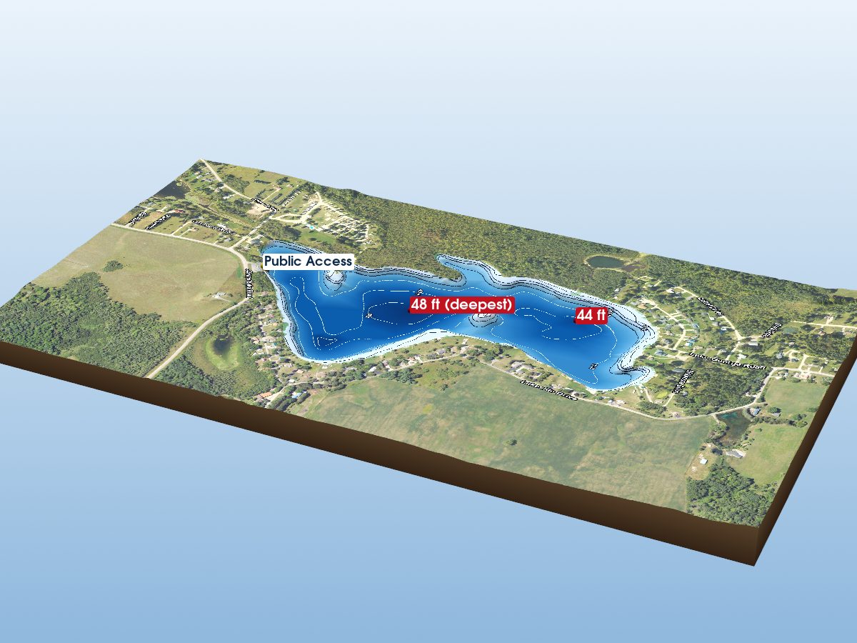 Depth map of Lake George