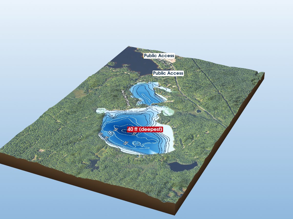 Depth map of Lake Gerald