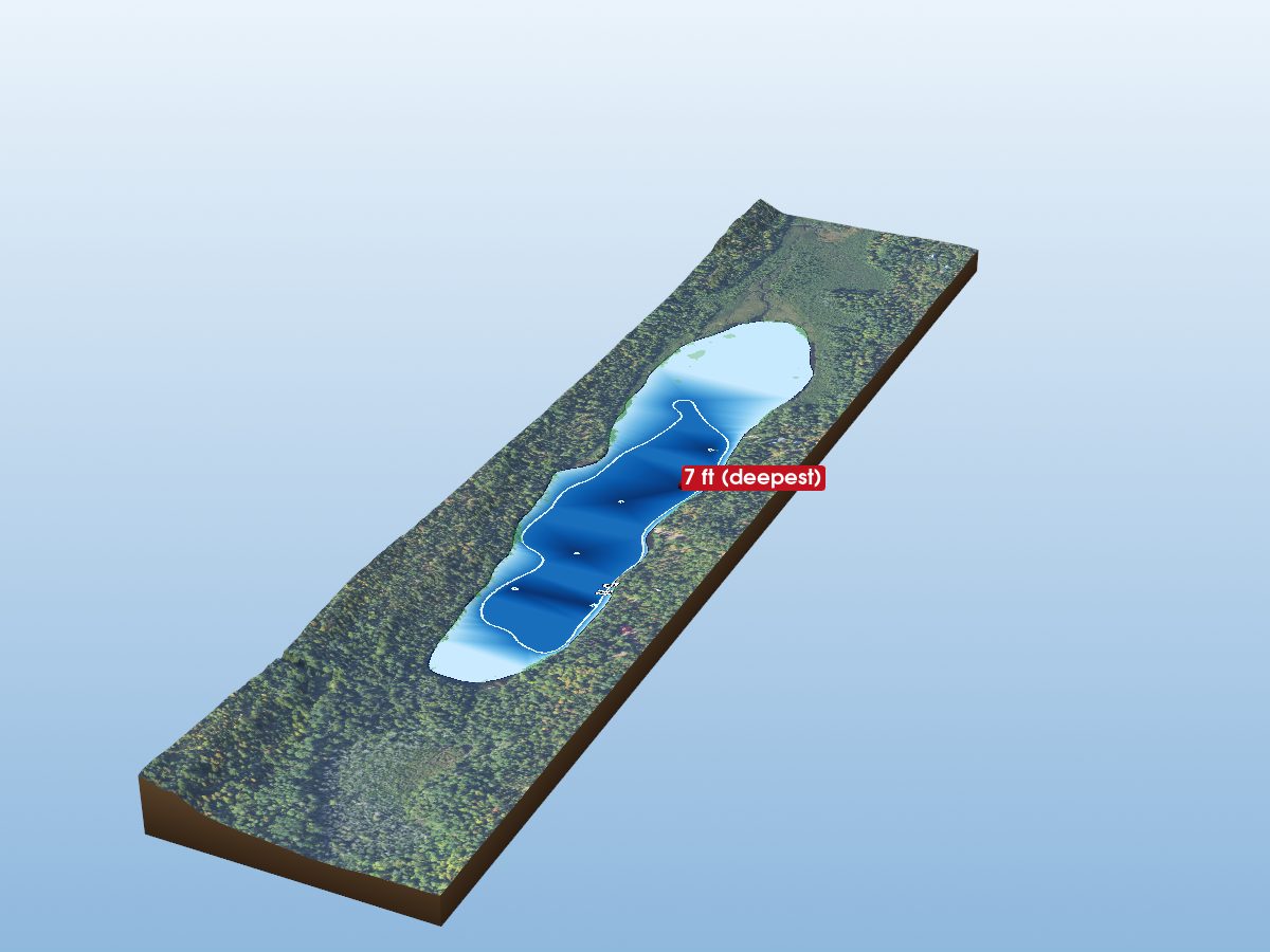 Depth map of Lake Glazon