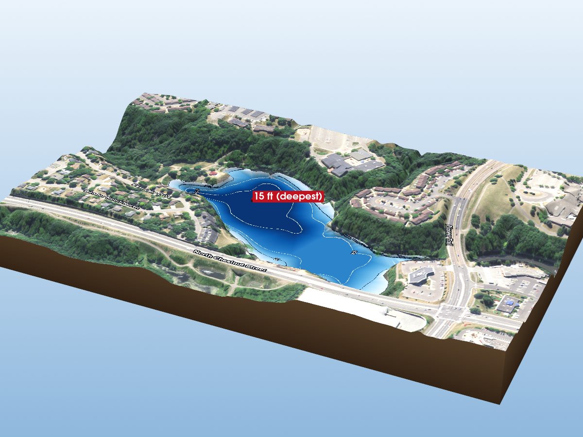 Depth map of Lake Grace
