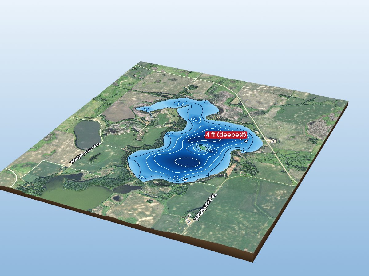 Depth map of Lake Hassel