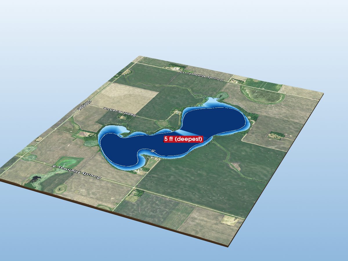 Depth map of Lake Hattie