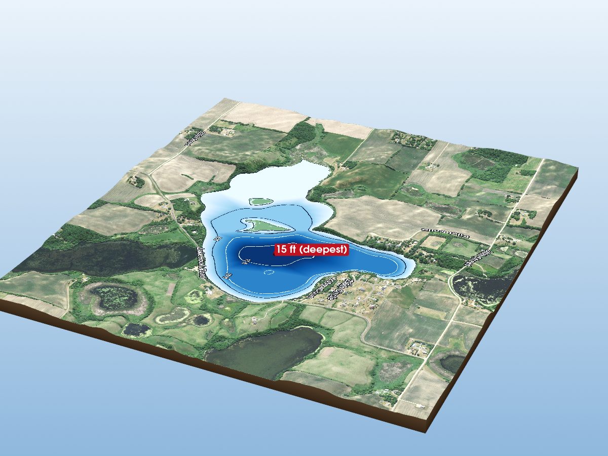 Depth map of Lake Hook