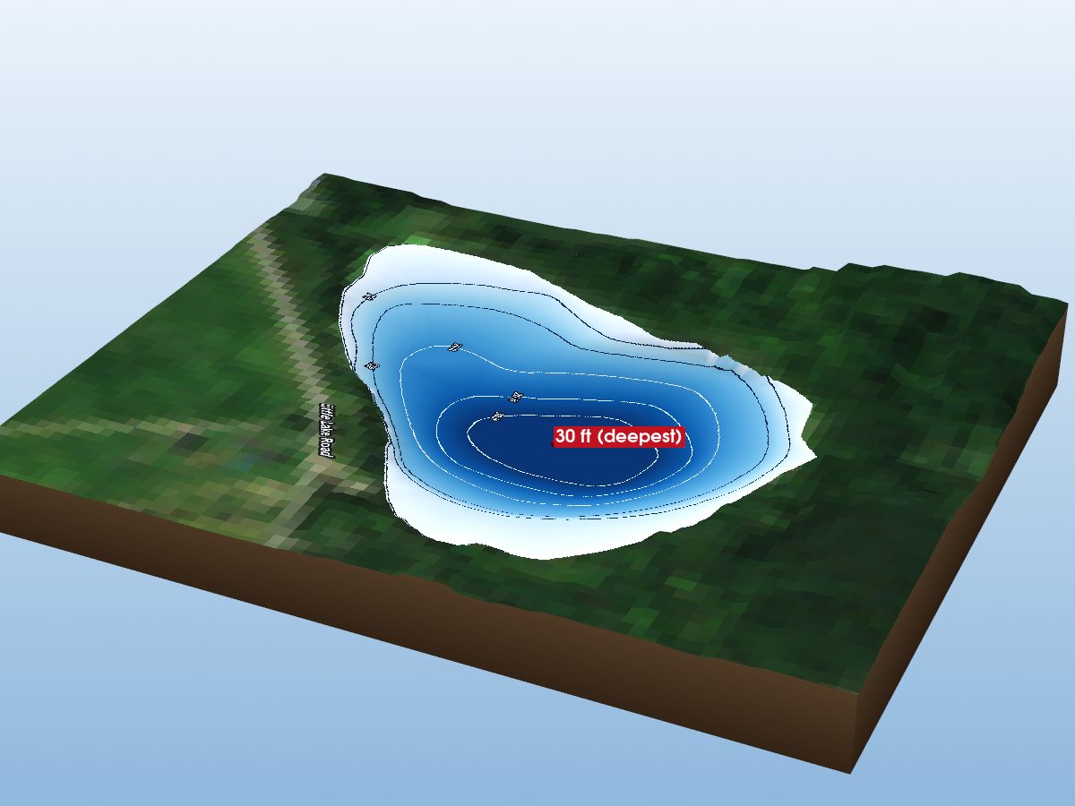 Depth map of Lake Hunger