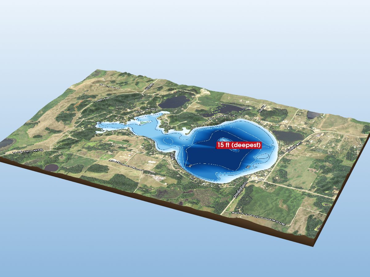 Depth map of Lake Ida