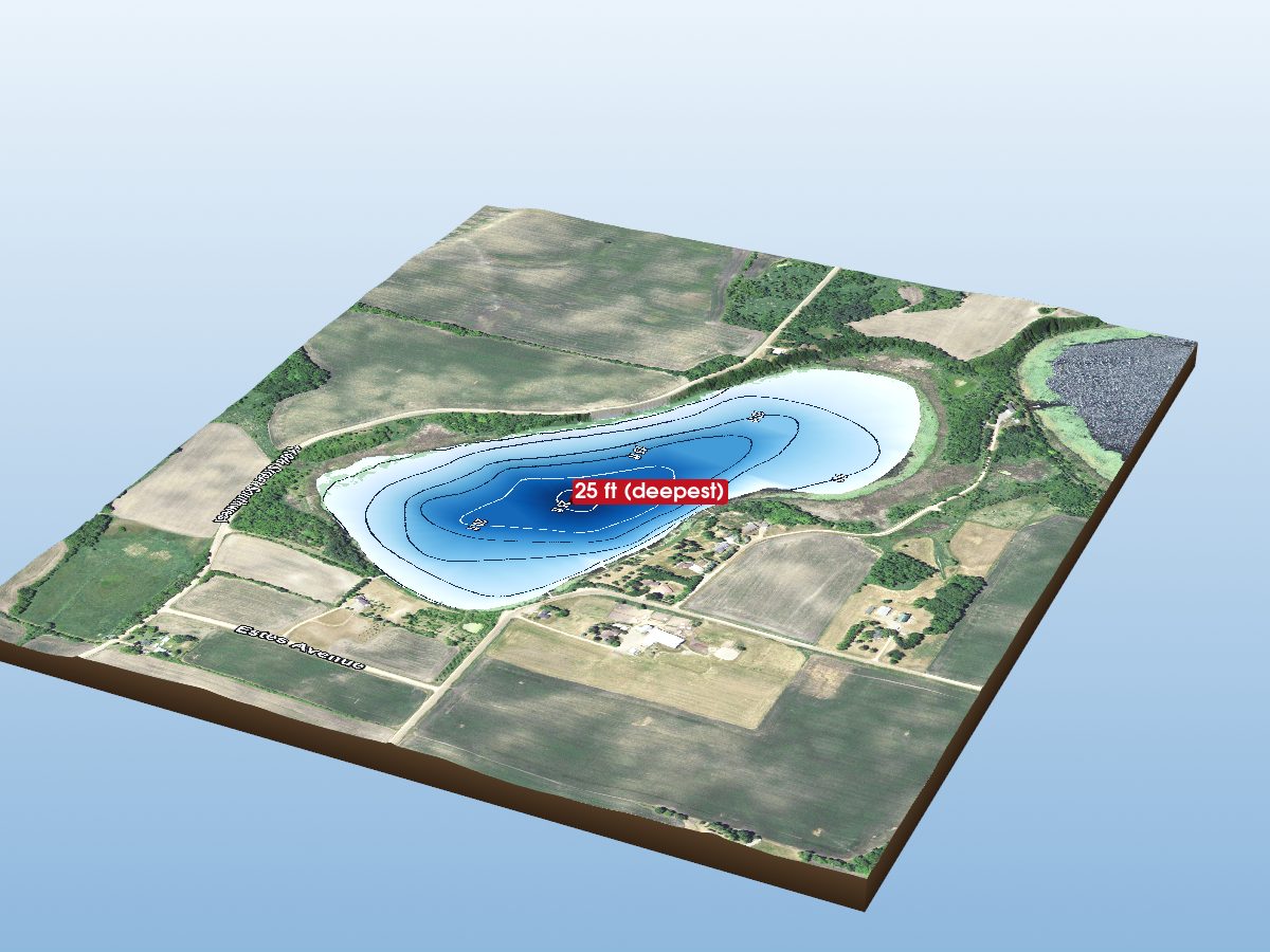 Depth map of Lake Ida