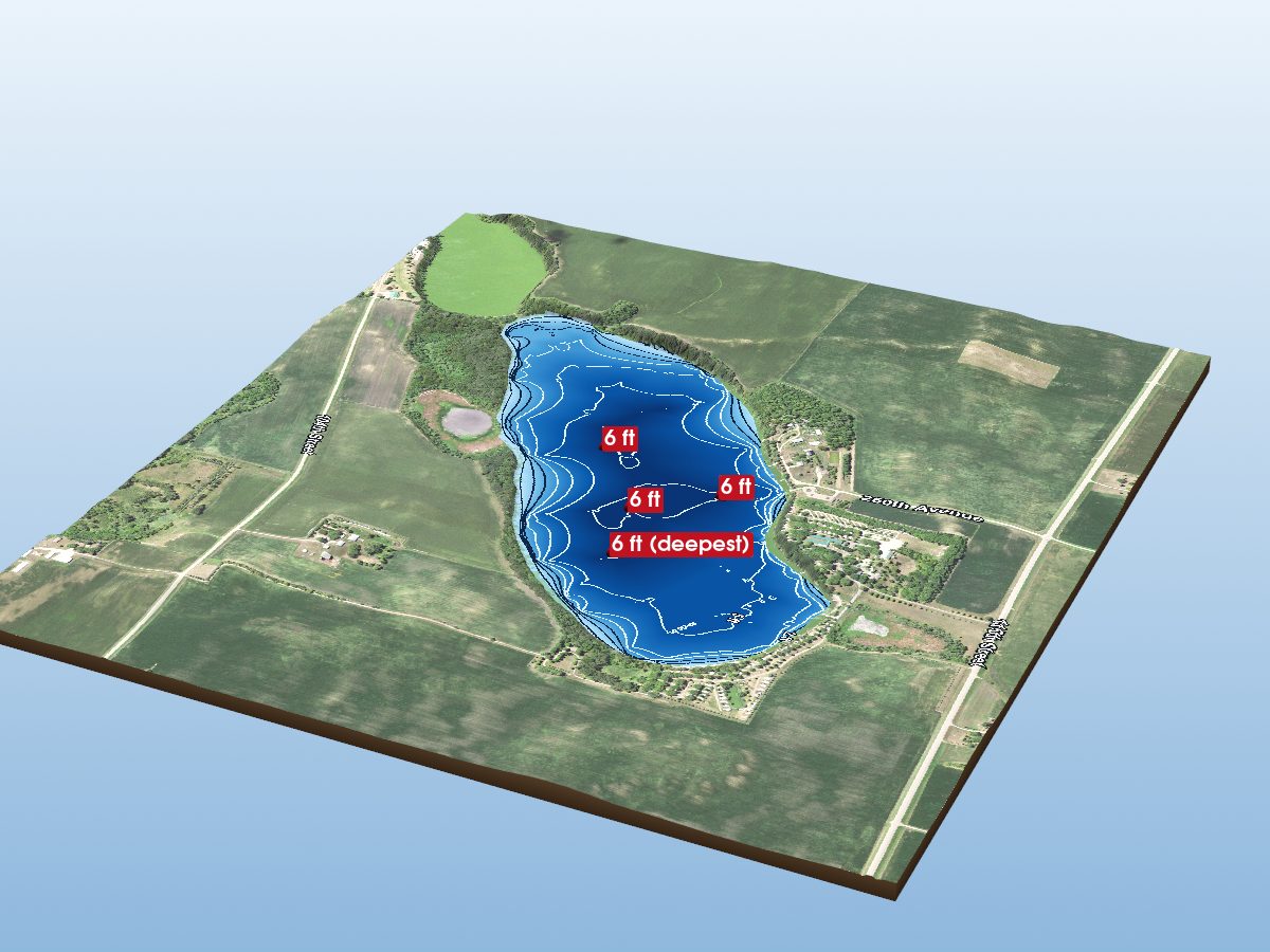 Depth map of Lake Imogene