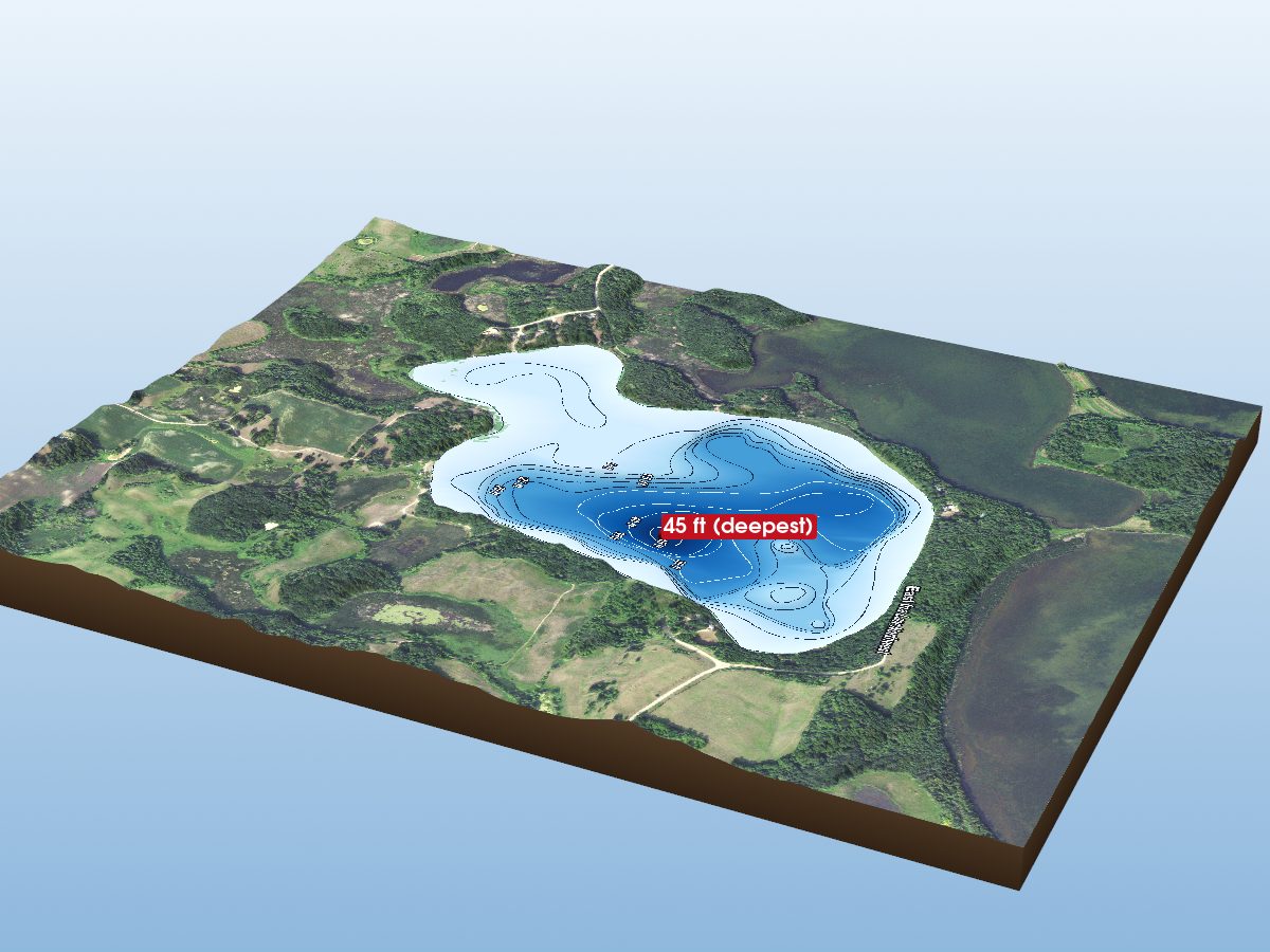 Depth map of Lake Ina