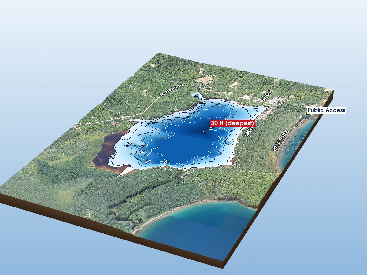 Depth map of Lake Independence