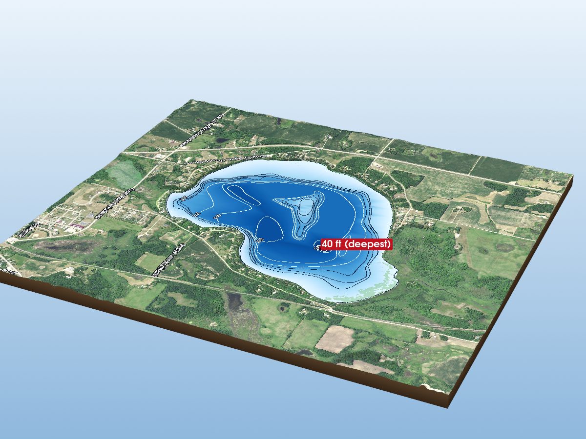 Depth map of Lake Irene