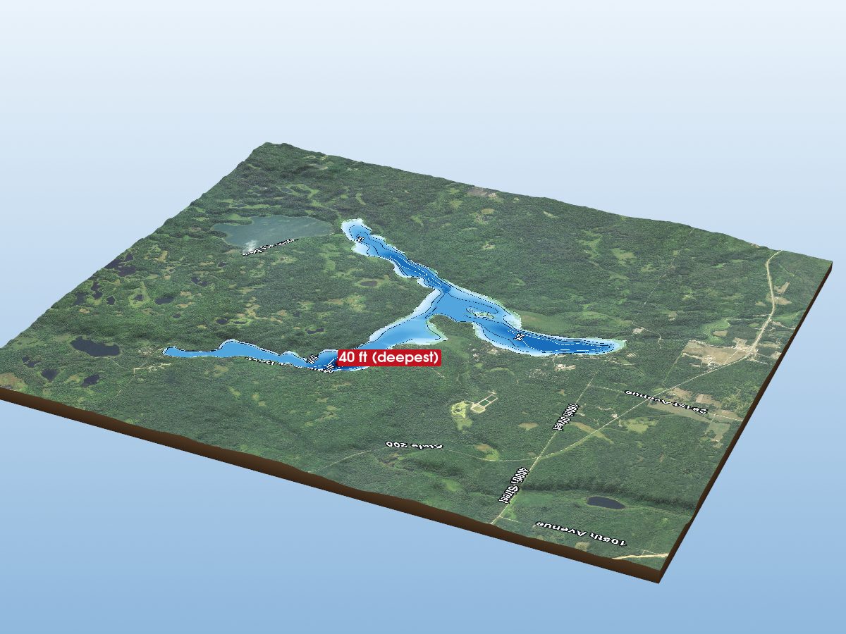Depth map of Lake Itasca