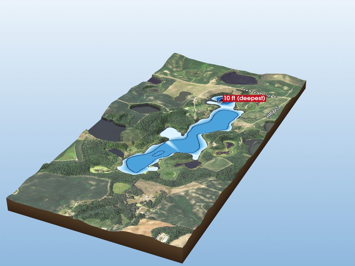 Depth map of Lake Jacobs