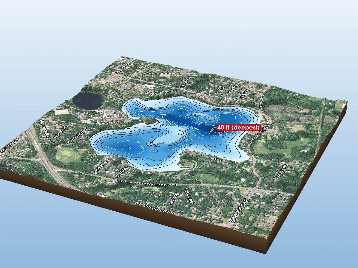 Depth map of Lake Johanna