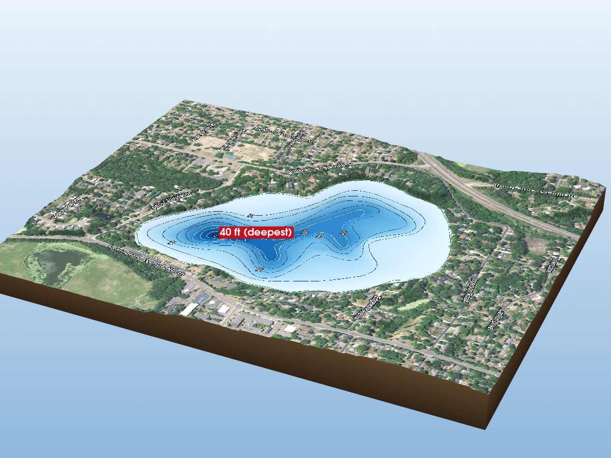 Depth map of Lake Josephine