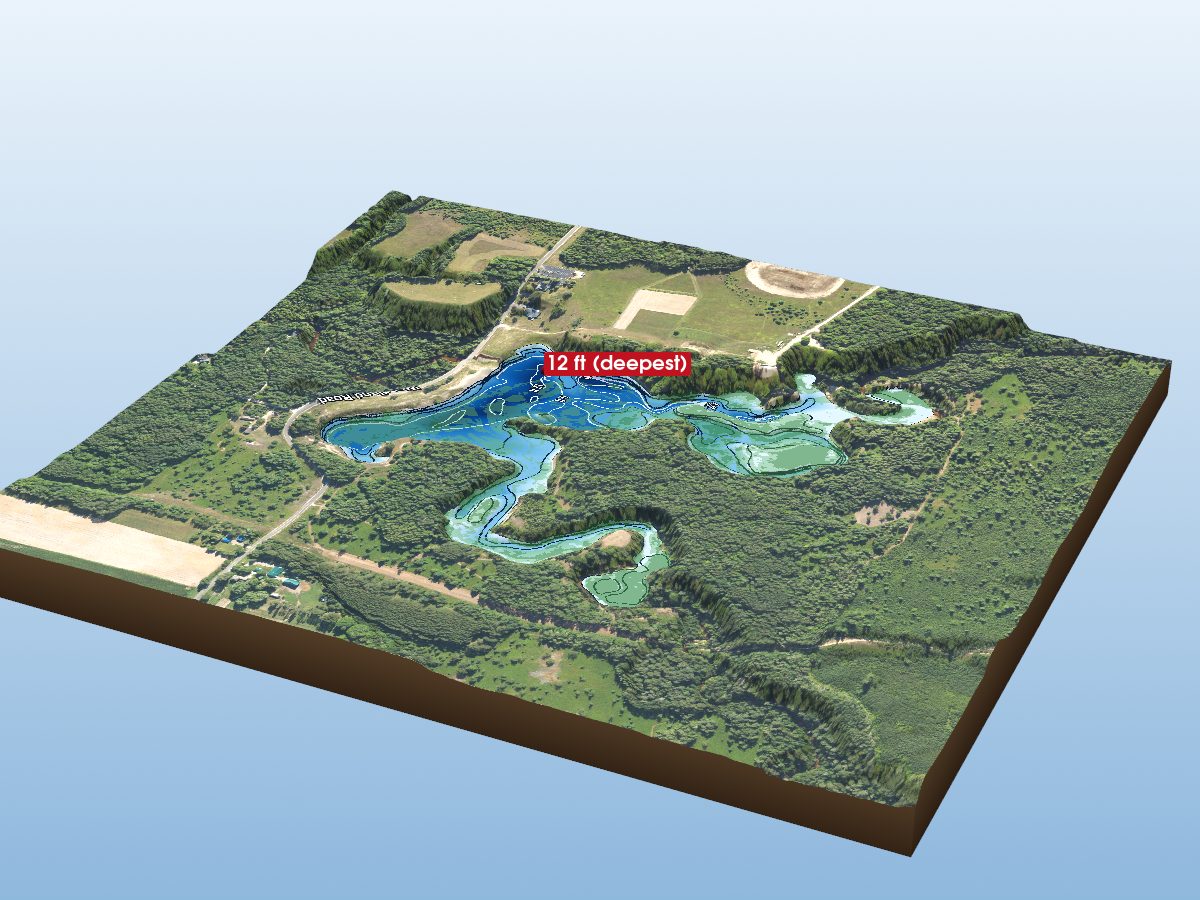 Depth map of Lake Kathleen