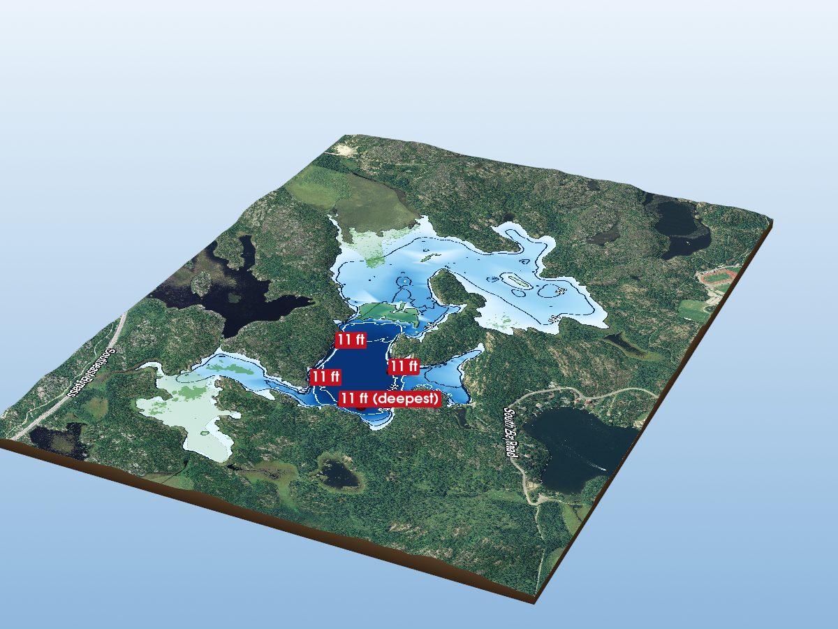 Depth map of Lake Laurentian