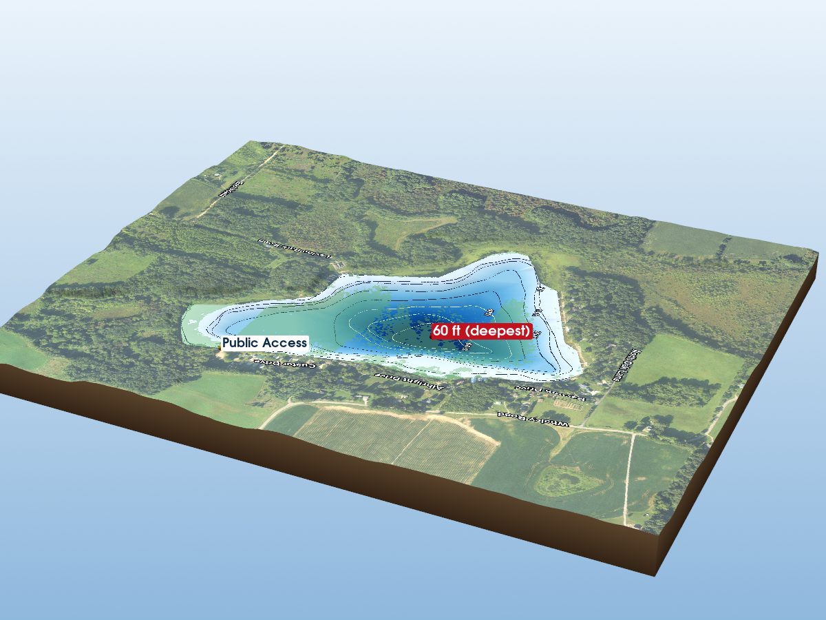 Depth map of Lake Lavine