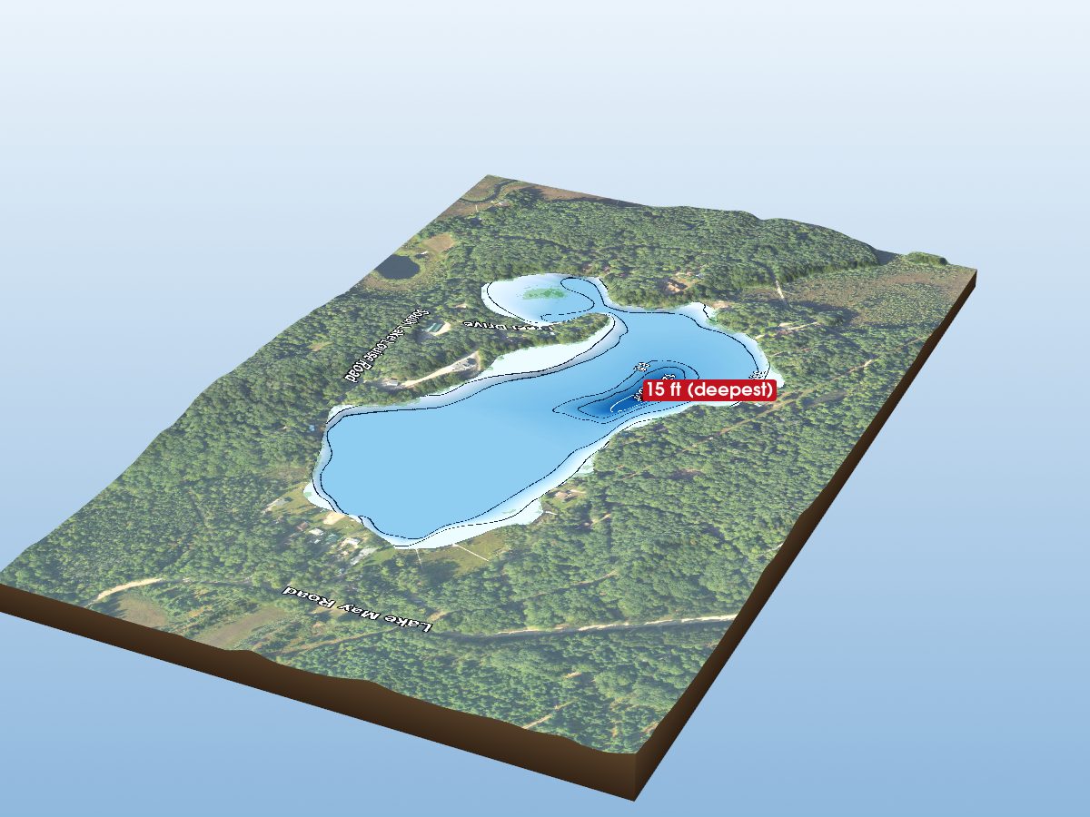 Depth map of Lake Louise