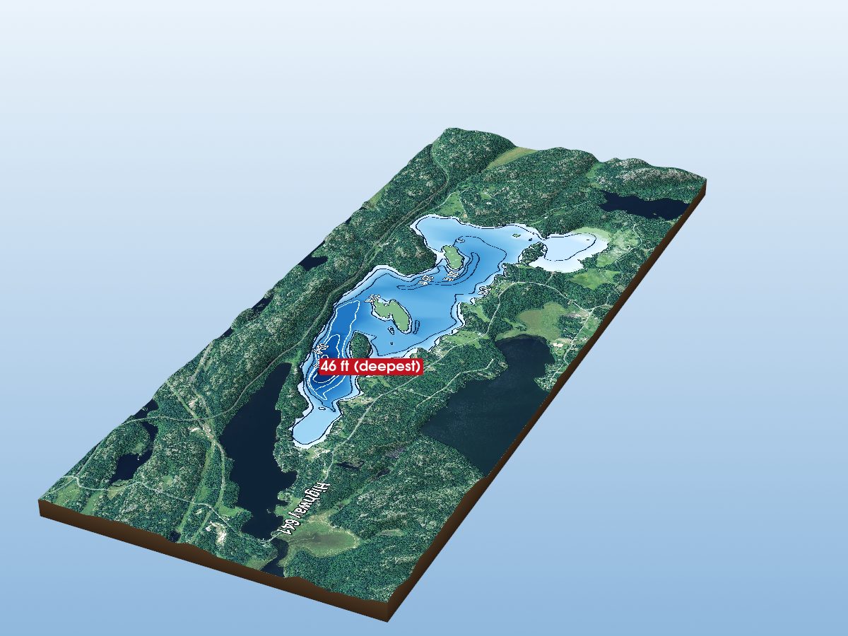 Depth map of Lake Lulu