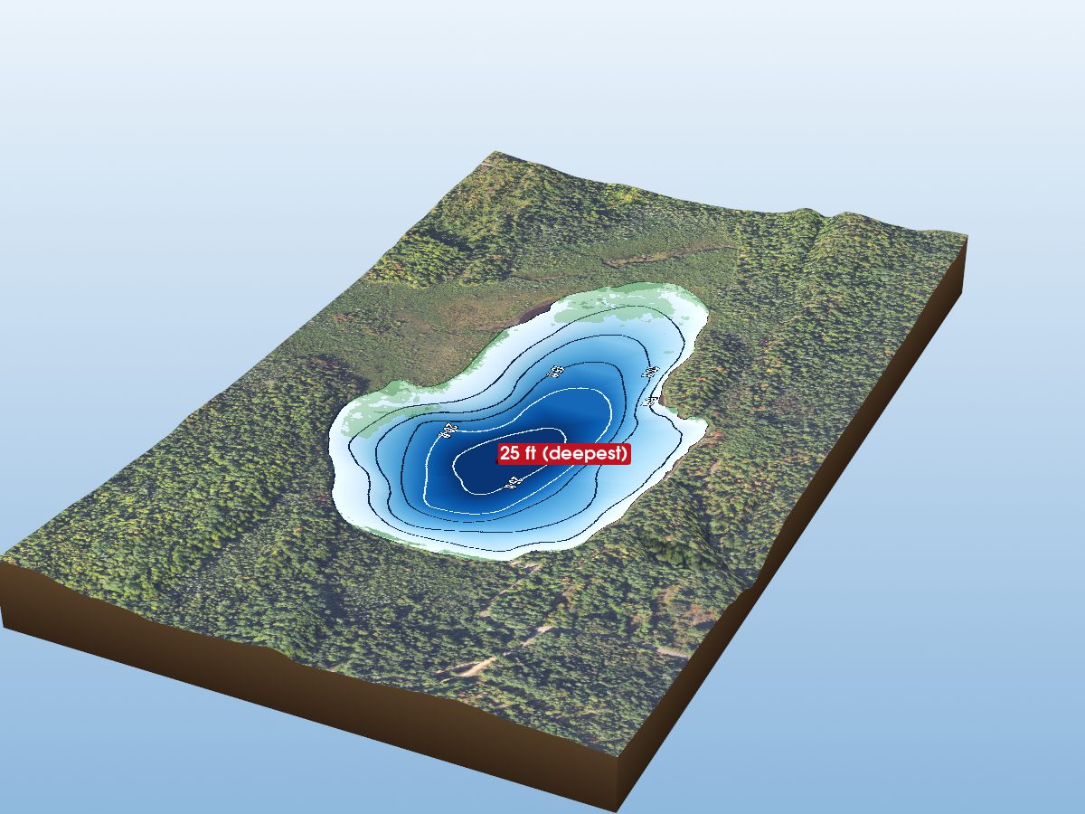 Depth map of Lake Manganese