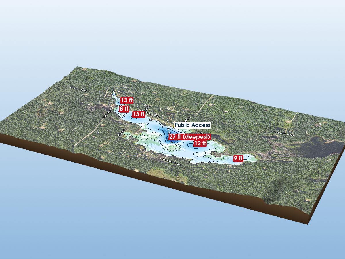 Depth map of Lake Manuka